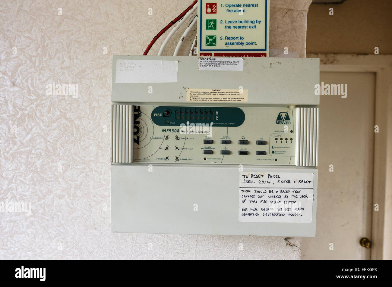 Old fire alarm control panel Stock Photo, Royalty Free Image 77876912
