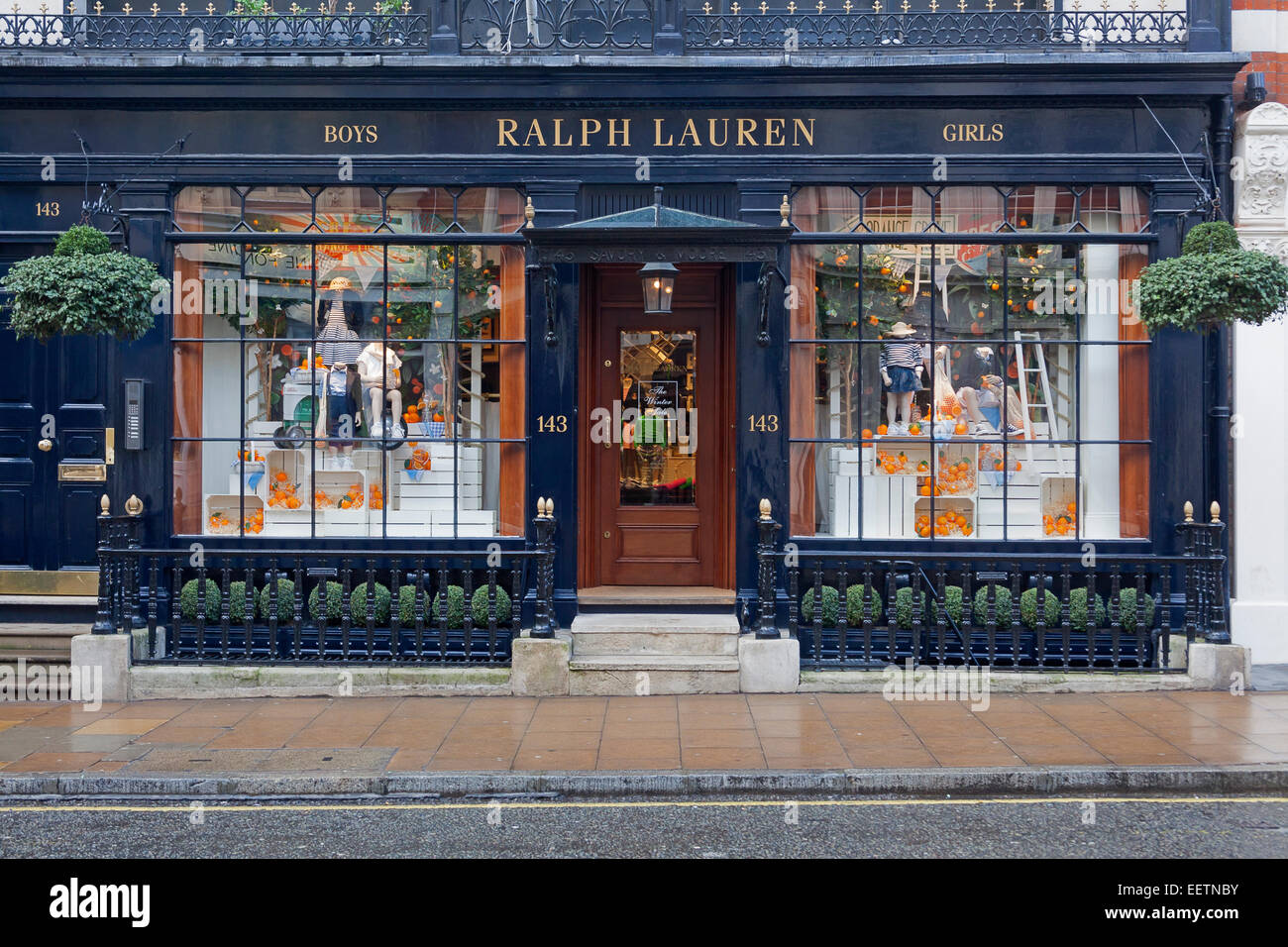 London, New Bond Street The frontage of a famous designer fashion Stock