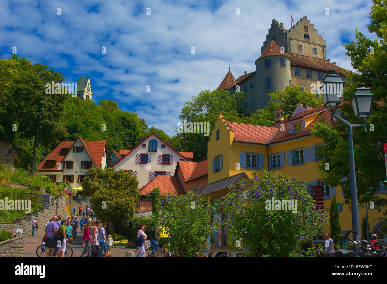 Meersburg, Castle, Lake Constance, Bodensee, BadenWuerttemberg Stock