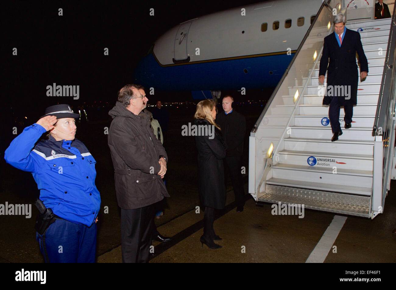 U.S. Ambassador to France Jane Hartley, French Prefect Philippe Stock