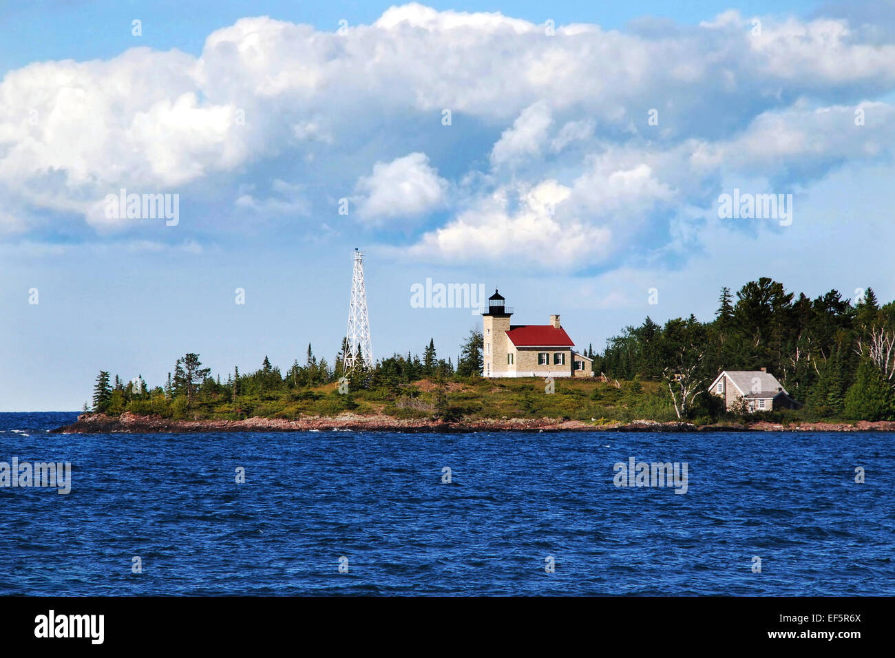 Copper Harbor Lighthouse at Keweenaw Peninsula on Lake Superior in