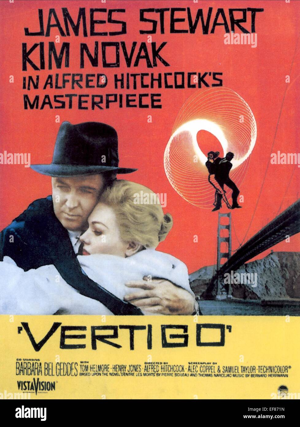 JAMES STEWART & KIM NOVAK POSTER VERTIGO (1958 Stock Photo 78242465
