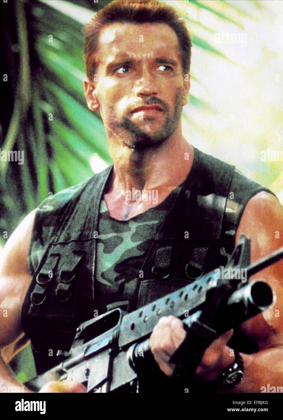 ARNOLD SCHWARZENEGGER PREDATOR (1987 Stock Photo, Royalty Free Image