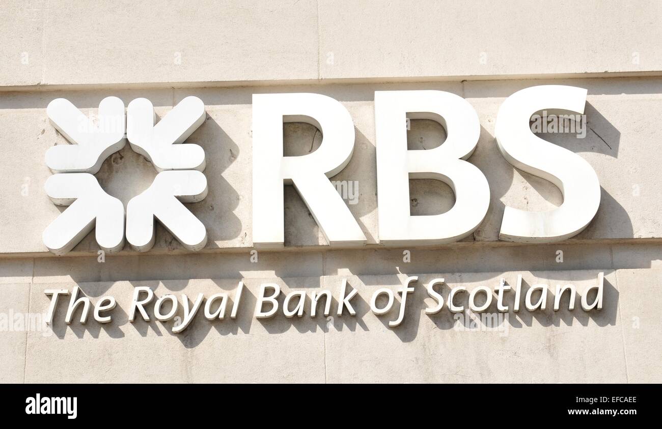 LONDON, UK - JULY 9, 2014: Close up of RBS (The Royal Bank of Stock Photo, Royalty Free Image ...