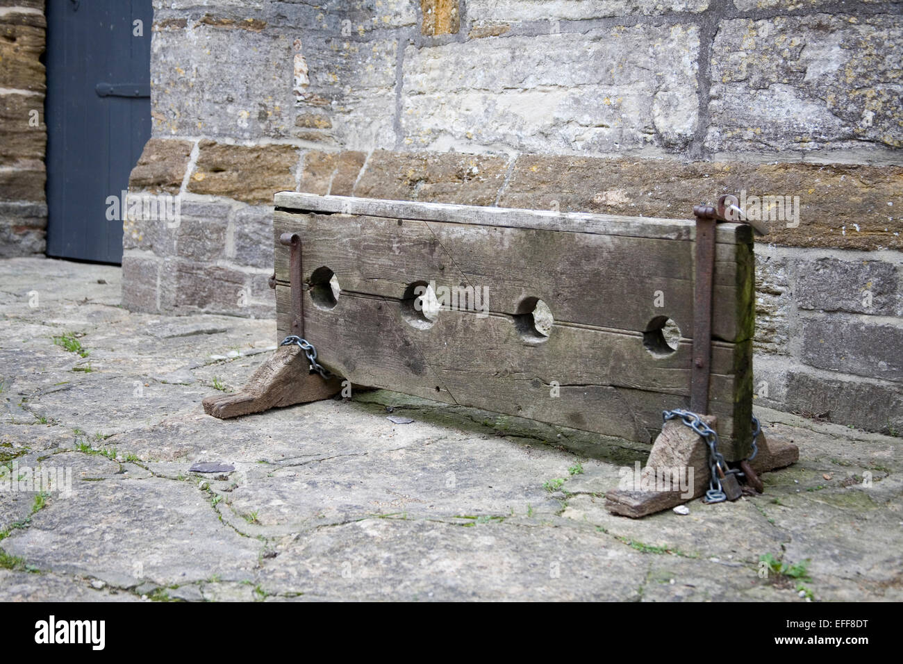 wooden-stocks-traditional-punishment-for-crime-in-english-village