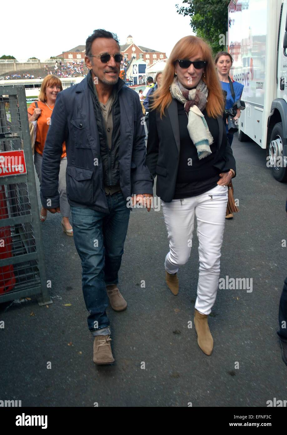 Bruce Springsteen and wife Patti Scialfa at the RDS Horse Show 2014