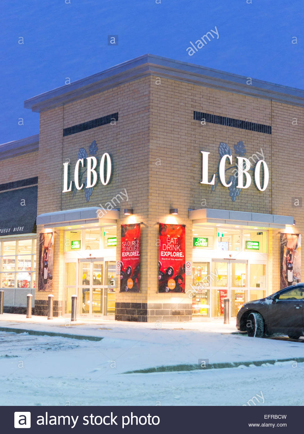 Liquor Control Board of Ontario (LCBO) store in Toronto under a Stock