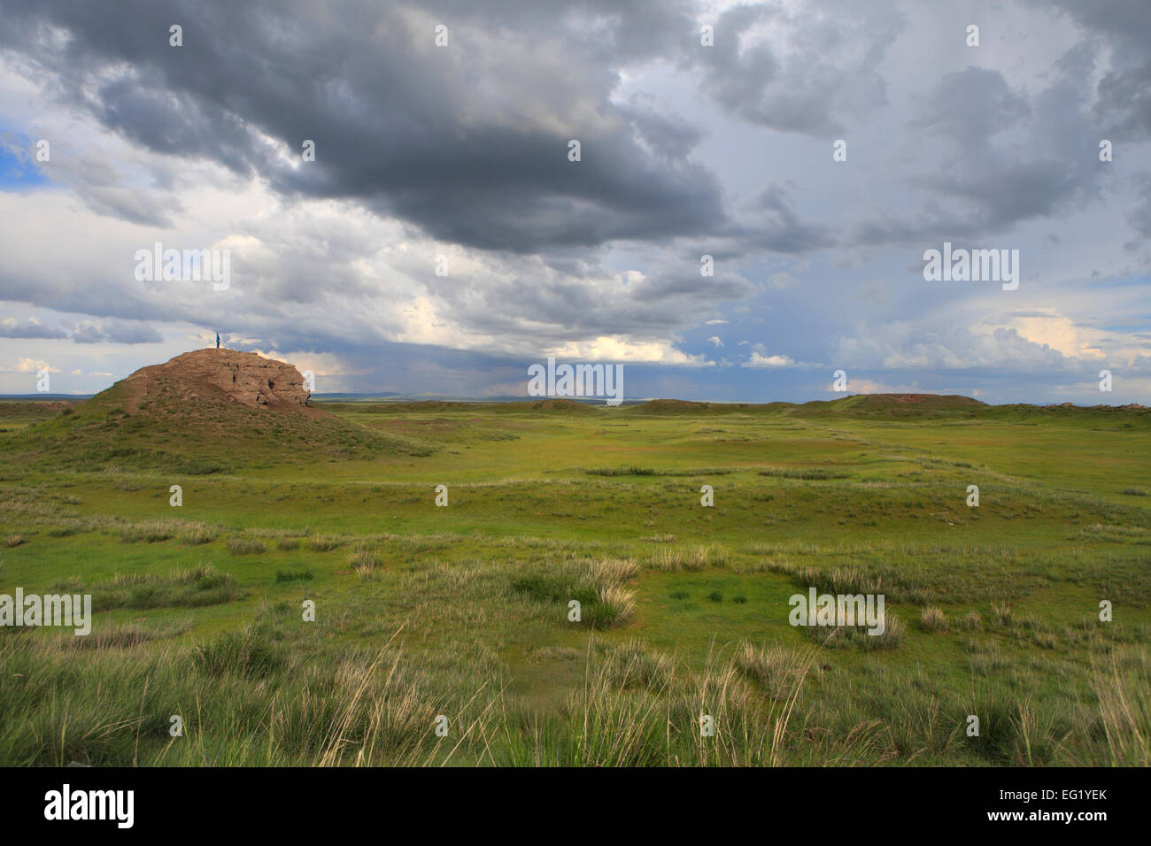 OrduBaliq, ruins of ancient Uyghur capital near Kharakhorin Stock