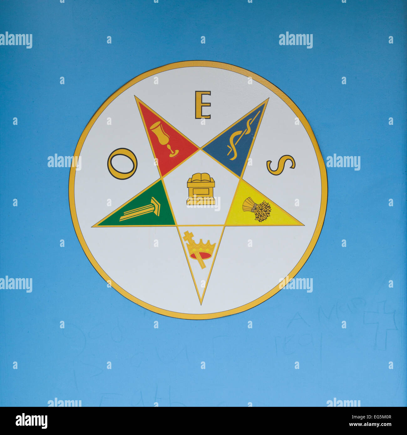 Masonic Sign Of The Order Of The Eastern Star On The Prince Hall Stock