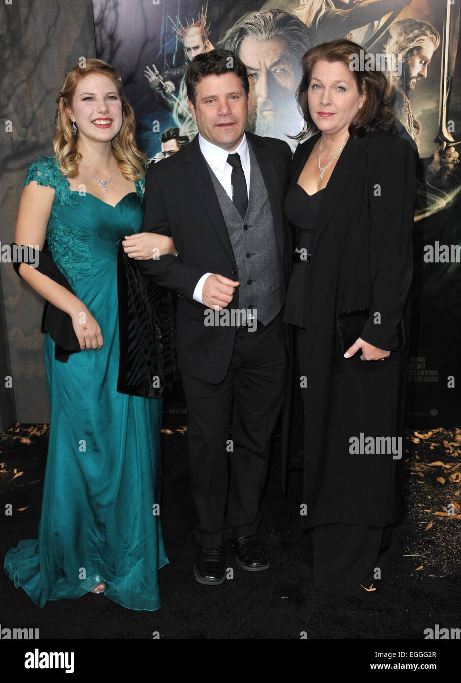 LOS ANGELES, CA DECEMBER 2, 2013 Sean Astin, wife Christine Stock