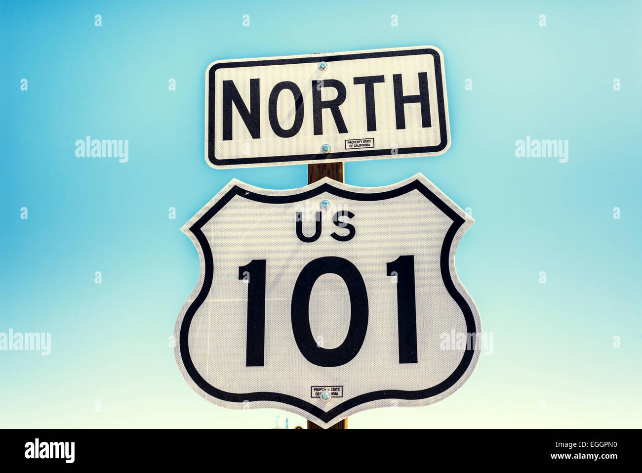 u s highway 101 road sign california united