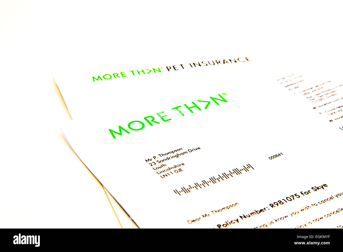 More Than pet insurance claim form policy letter logo ...