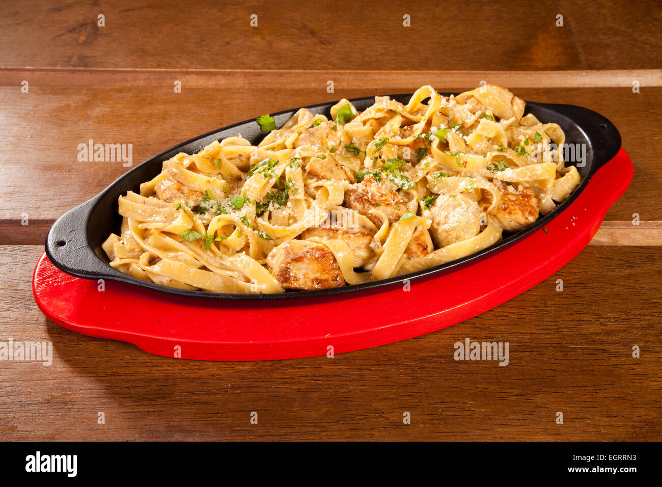 Pasta chicken meat food plate red cooked sauce cuisine italian ...