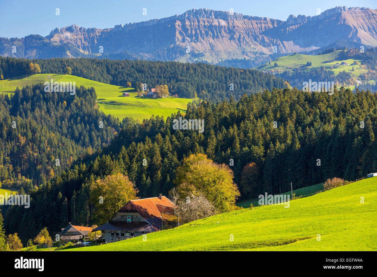 Emmental region near Langnau im Emmental, Canton Bern, Switzerland