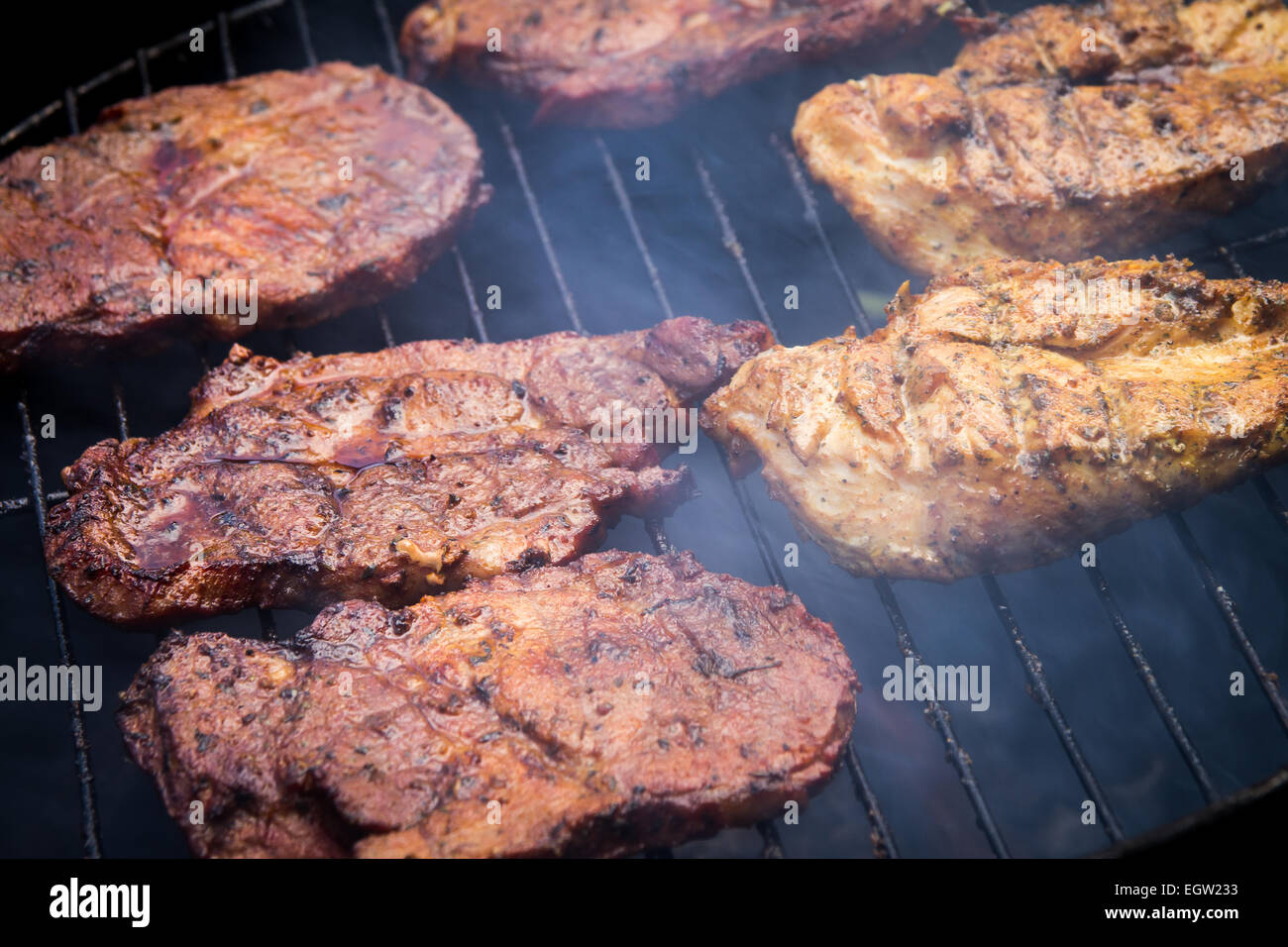 Grill Beef Steak Barbecue Stock Photo Alamy