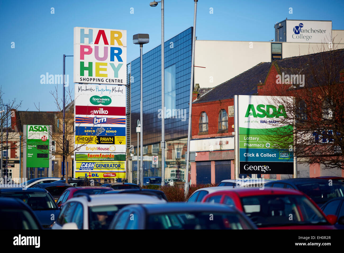 Street view of Harpurhey shopping centre North Manchester Stock Photo 79308735 Alamy