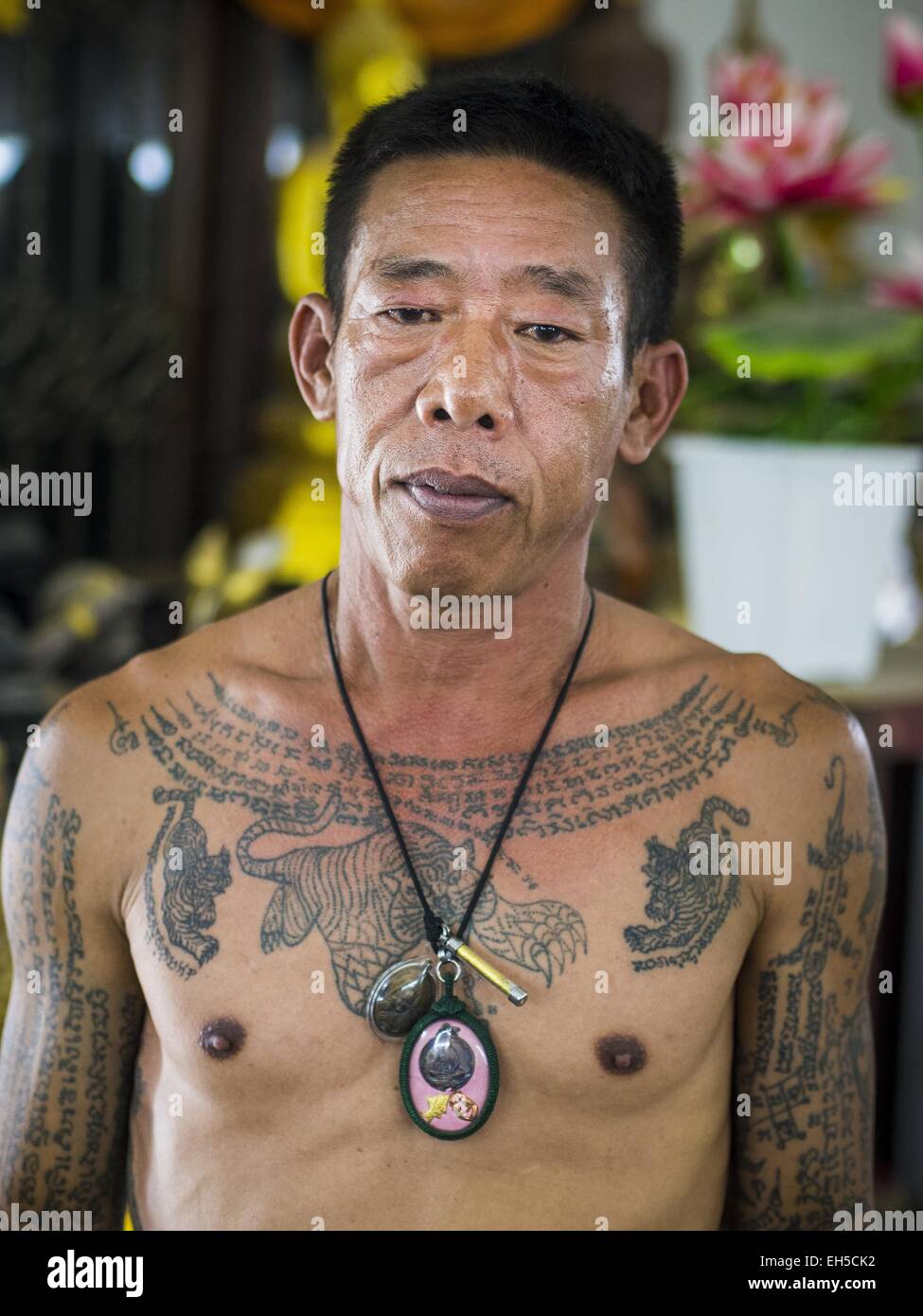 nakhon chai si nakhon pathom thailand 6th mar 2015 a tattooed nakhon chai si nakhon pathom thailand 6th mar 2015 a tattooed