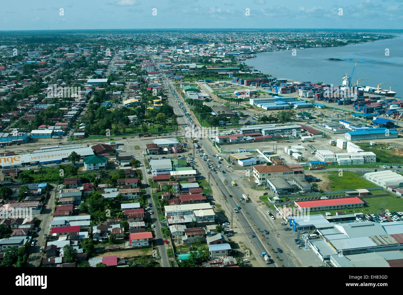 Aerial view of Paramaribo and the Suriname River, Paramaribo Stock Photo 79469053 Alamy