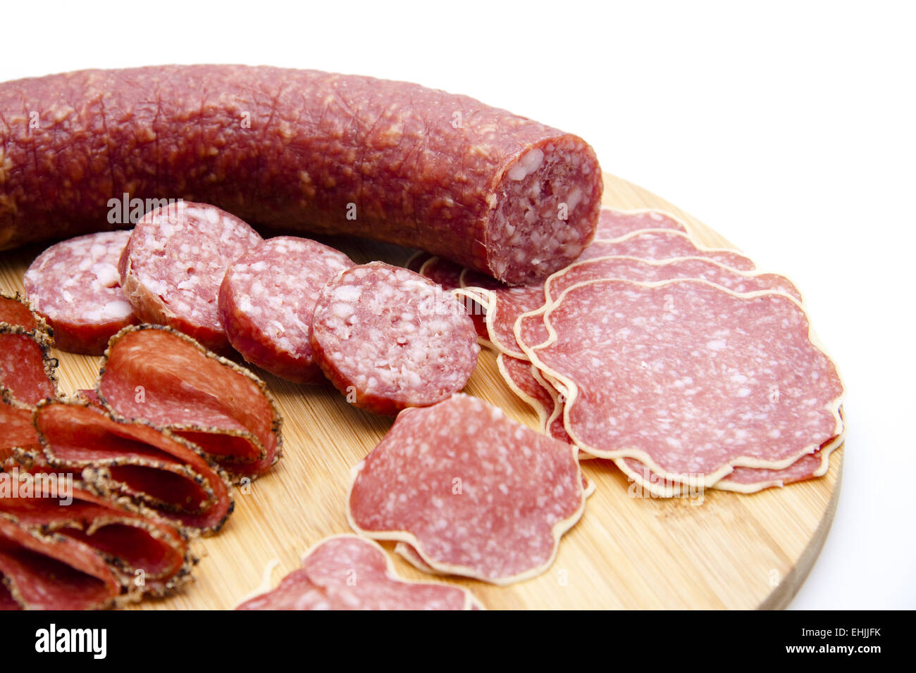 Different salamis Stock Photo, Royalty Free Image 79700311 Alamy