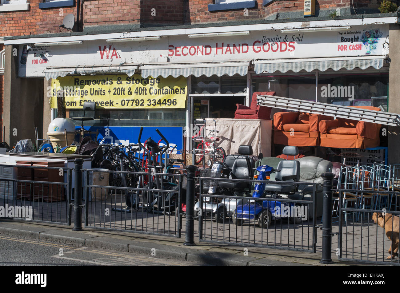 Second hand shop on Castle Road, Scarborough, North Yorkshire, UK Stock