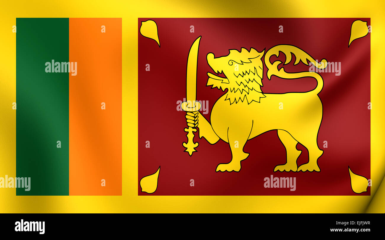 Flag Of Sri Lanka Close Up Stock Photo Alamy