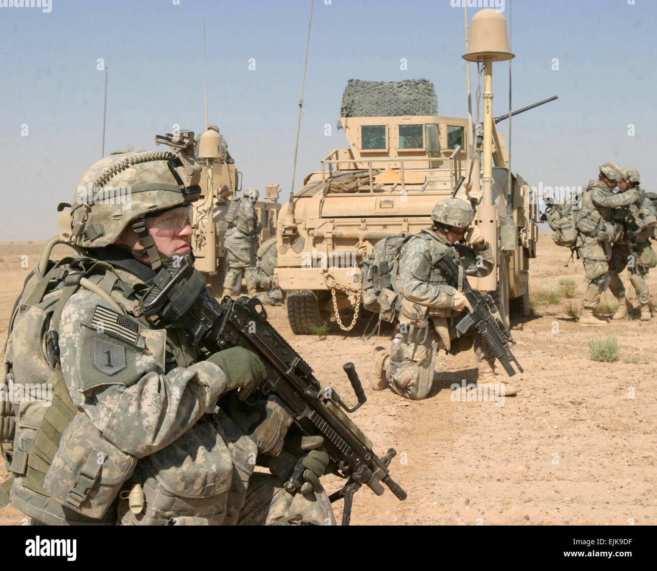 U.S. Army Soldiers conduct a patrol during a training mission near