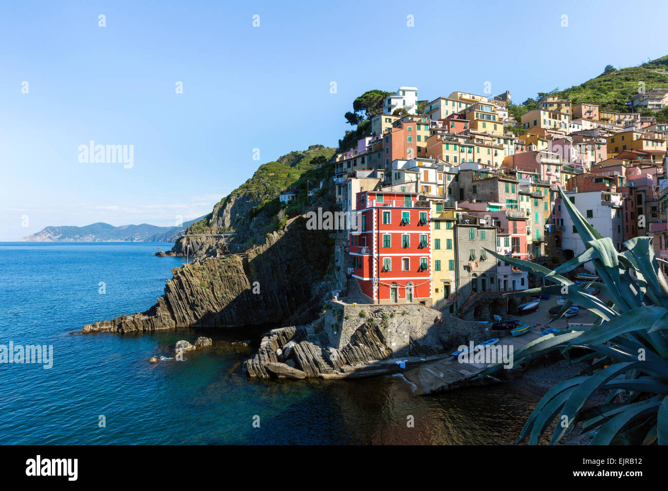 Riomaggiore Clifftop Village Cinque Terre Liguria Italy Europe