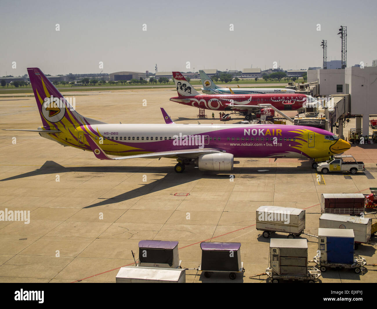 Bangkok, Thailand. 2nd Apr, 2015. NOK Airlines and Air Asia aircraft ...
