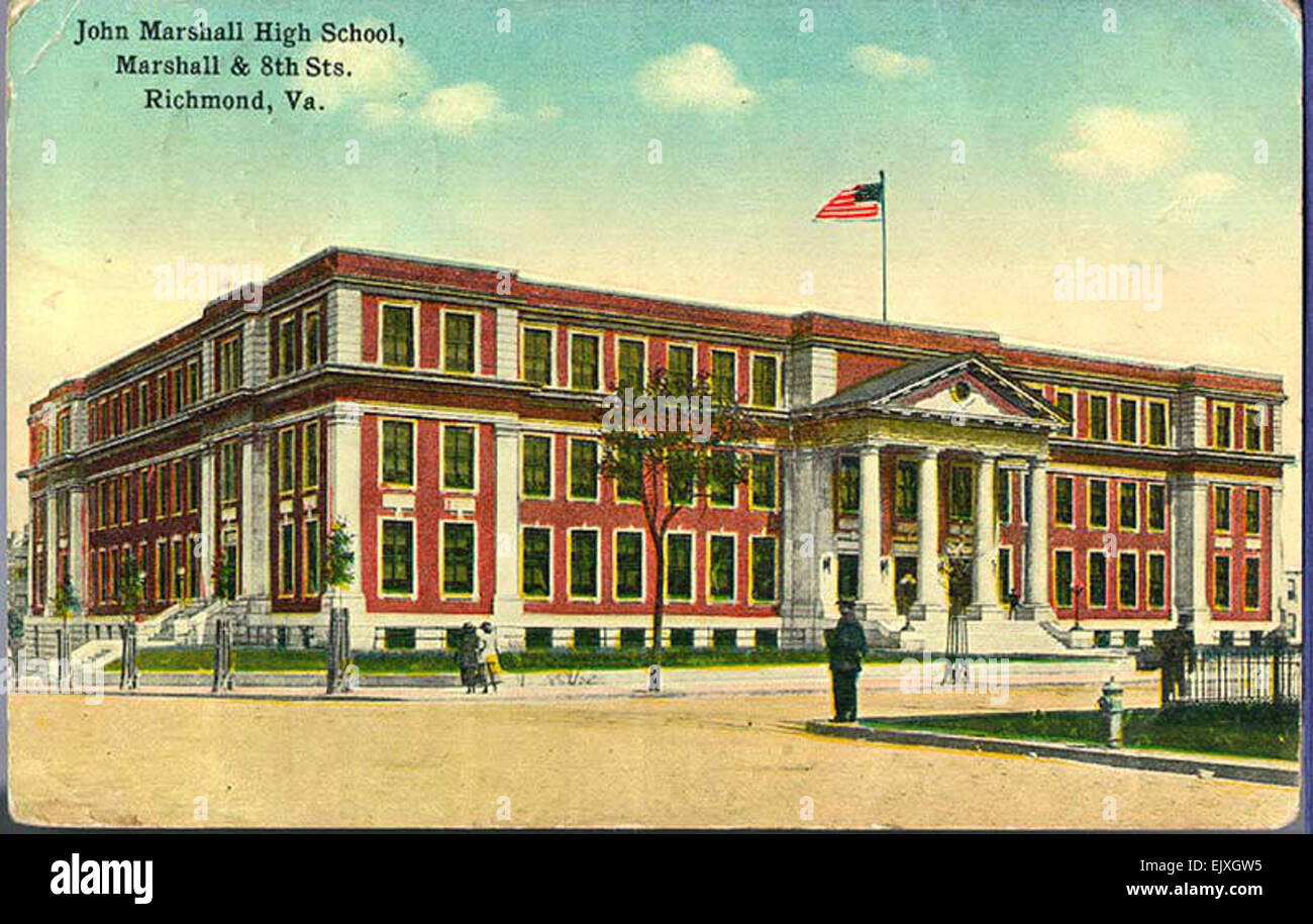 John Marshall High School, Marshall & 8th Sts Richmond, Va Stock Photo