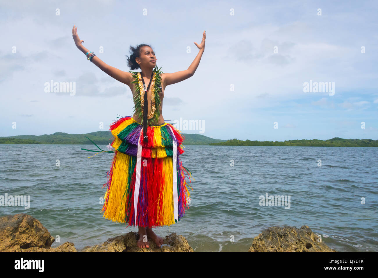 Yapese Girl In Grass Skirt Standing By The Ocean Yapsexiezpix Web Porn