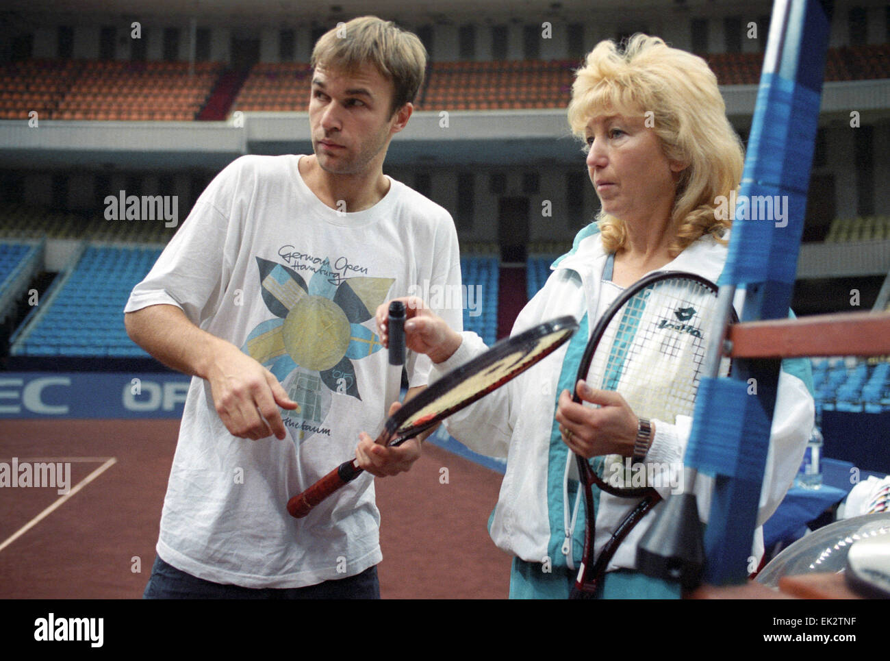 Moscow. The Olympic Stadium. Russian tennis-player Andrei Chesnokov ...