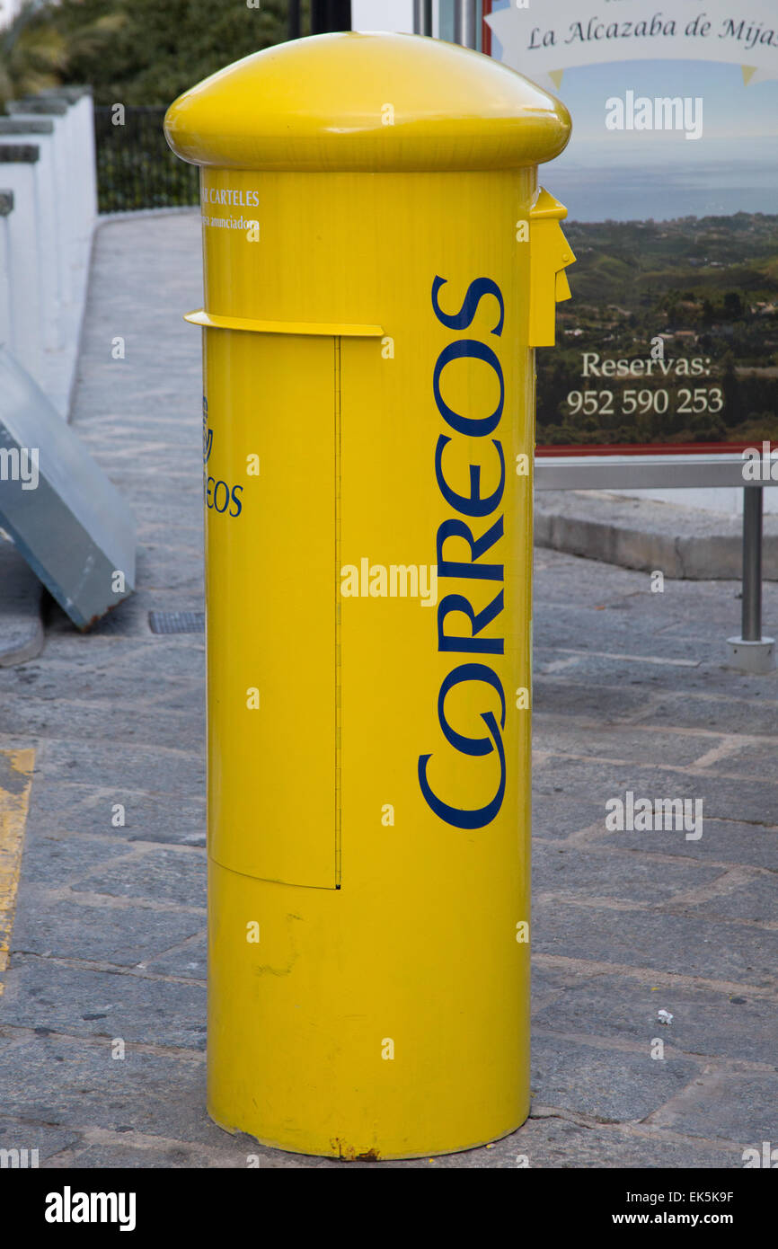 Yellow Spanish post box Stock Photo, Royalty Free Image 80644859 Alamy