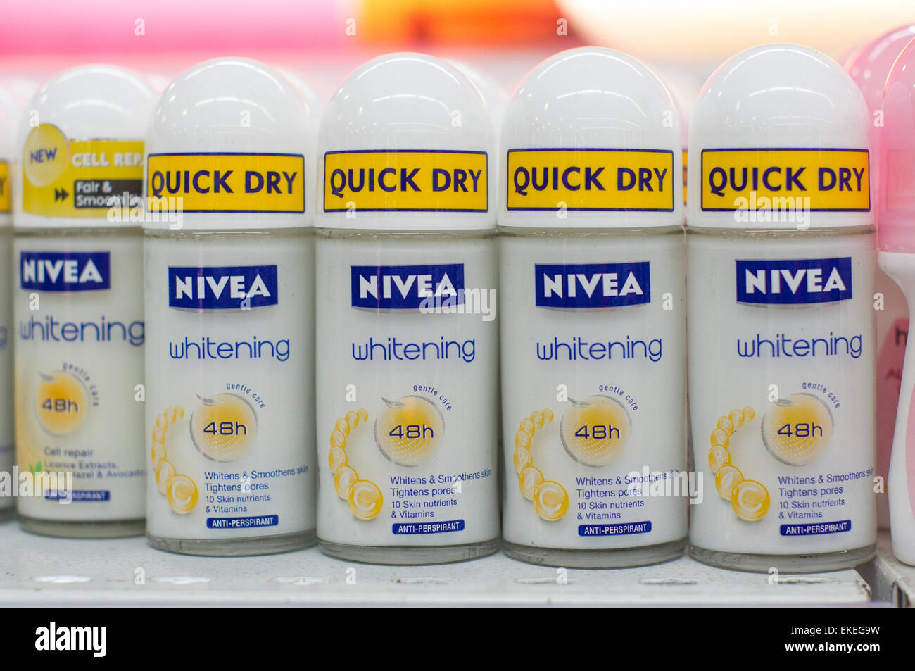 Stock Photo - Nivea whitening product on shelf of grocery market