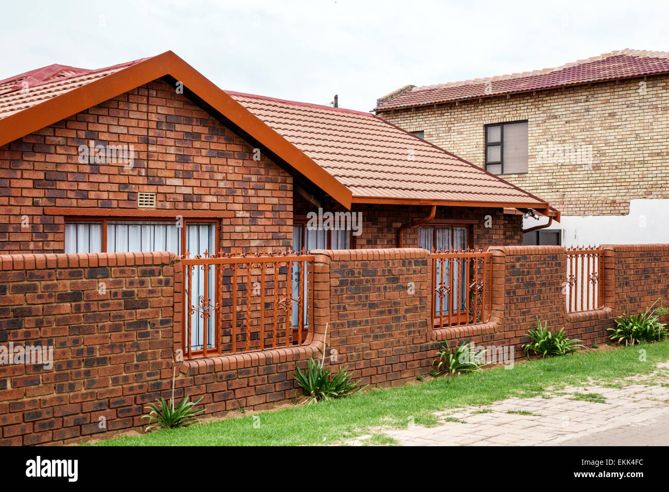 Johannesburg South Africa African Soweto House Home Brick Wall Stock Johannesburg South Africa African Soweto House Home Brick Wall Stock
