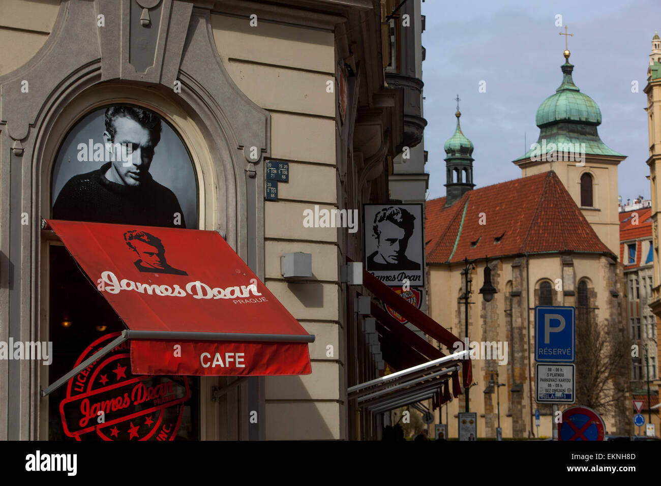 James Dean Bar in Dlouha street Prague Czech Republic, Europe Stock