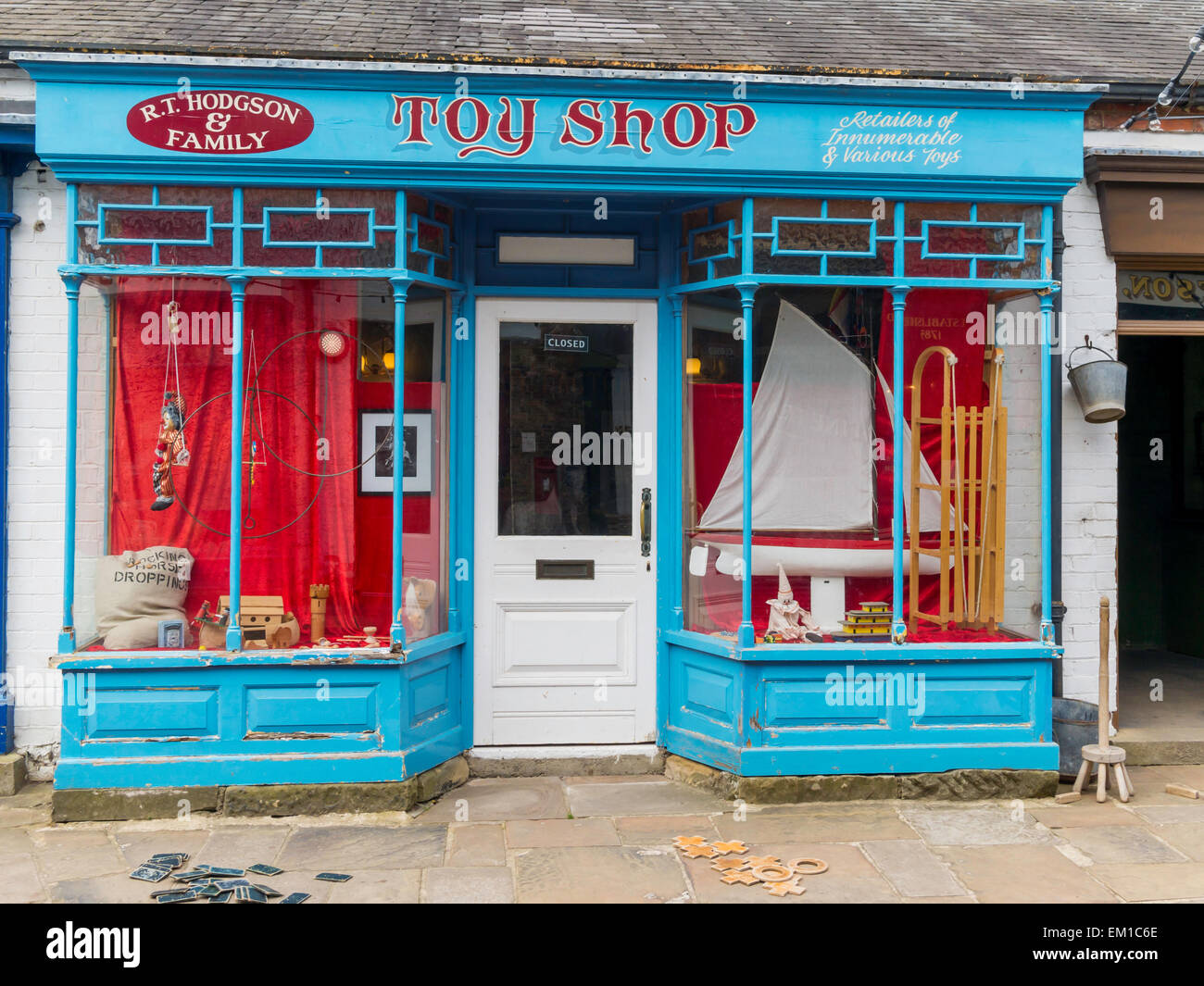 Replica of a Victorian Toy shop in Preston Park Museum Stockton on