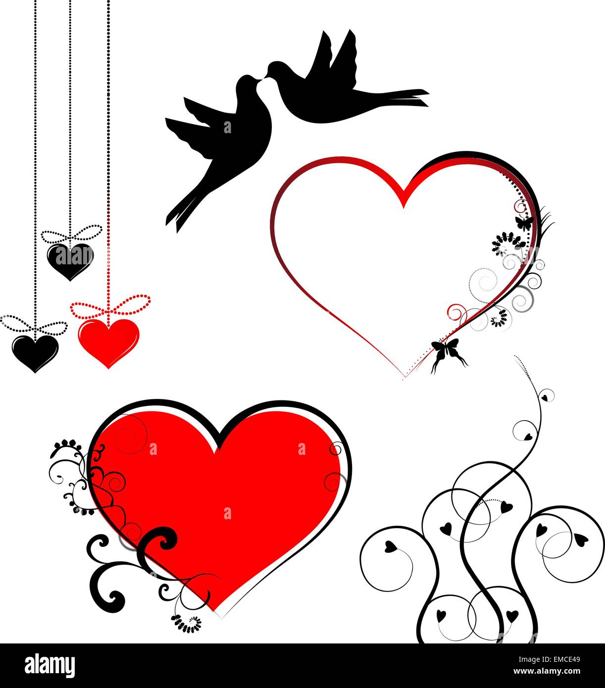Uncategorized Valentines Day Symbols valentines day symbols vector set stock art set