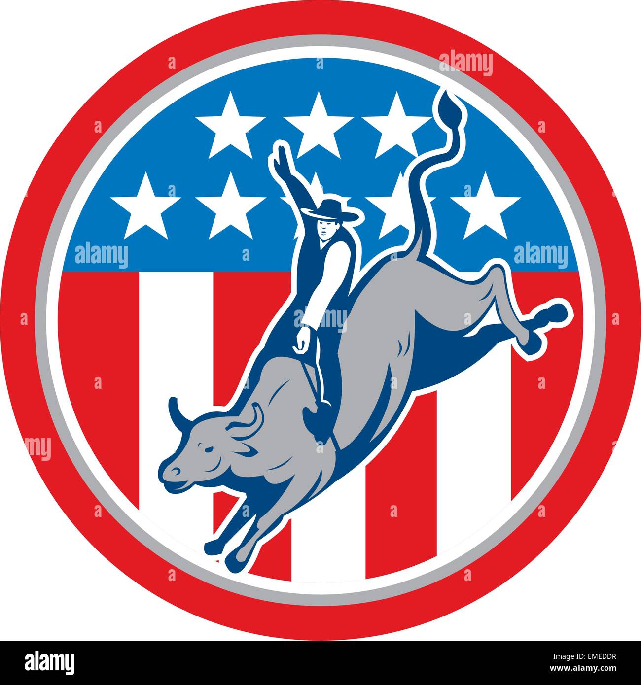 Bull Riding America Stock Vector Images Alamy