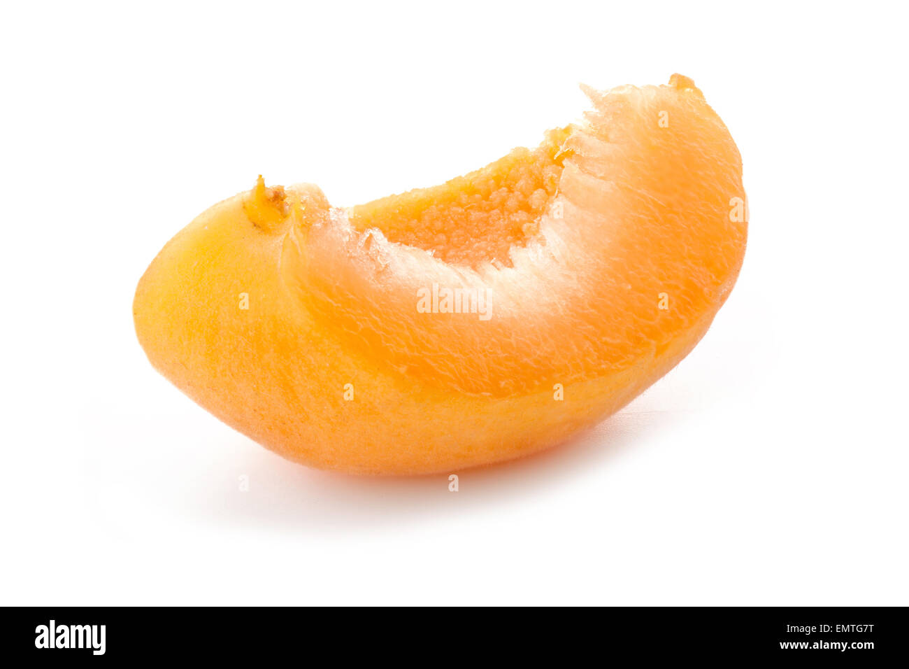 Slice Of Apricot Isolated On White Background Stock Photo Alamy