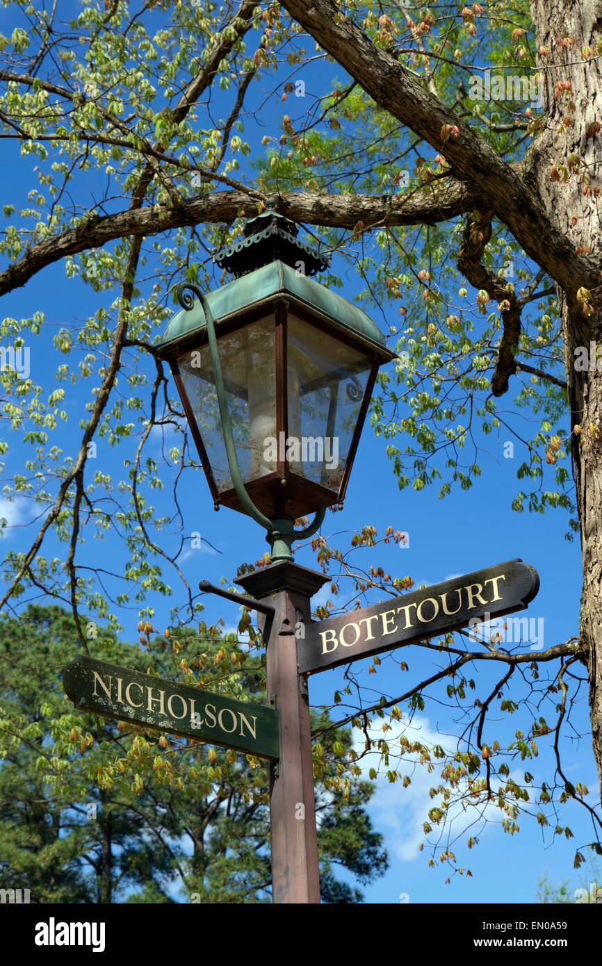 Street Lamp, Colonial Williamsburg Stock Photo, Royalty Free Image