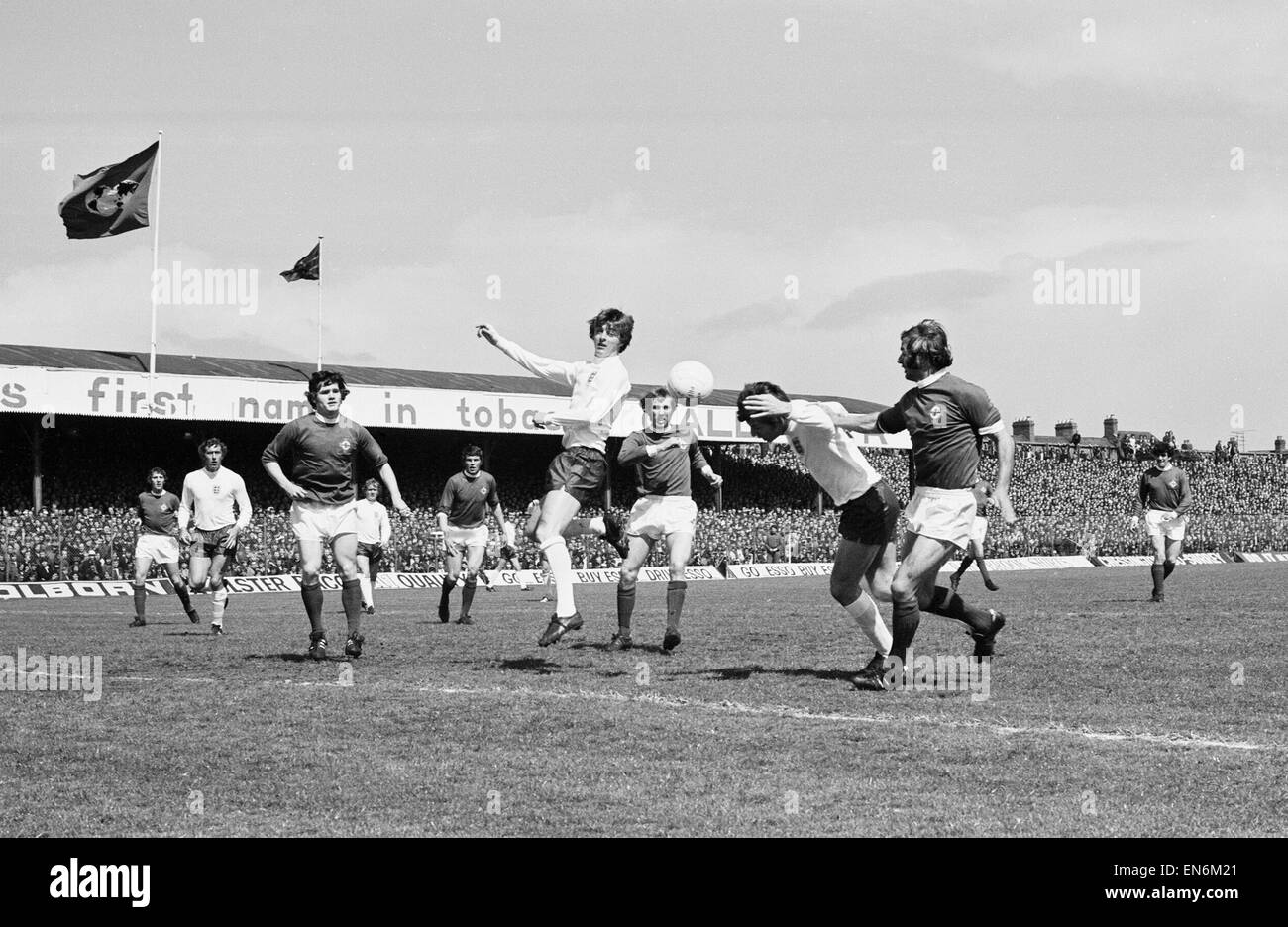 British Home Championship match at Windsor Park, Belfast. Northern
