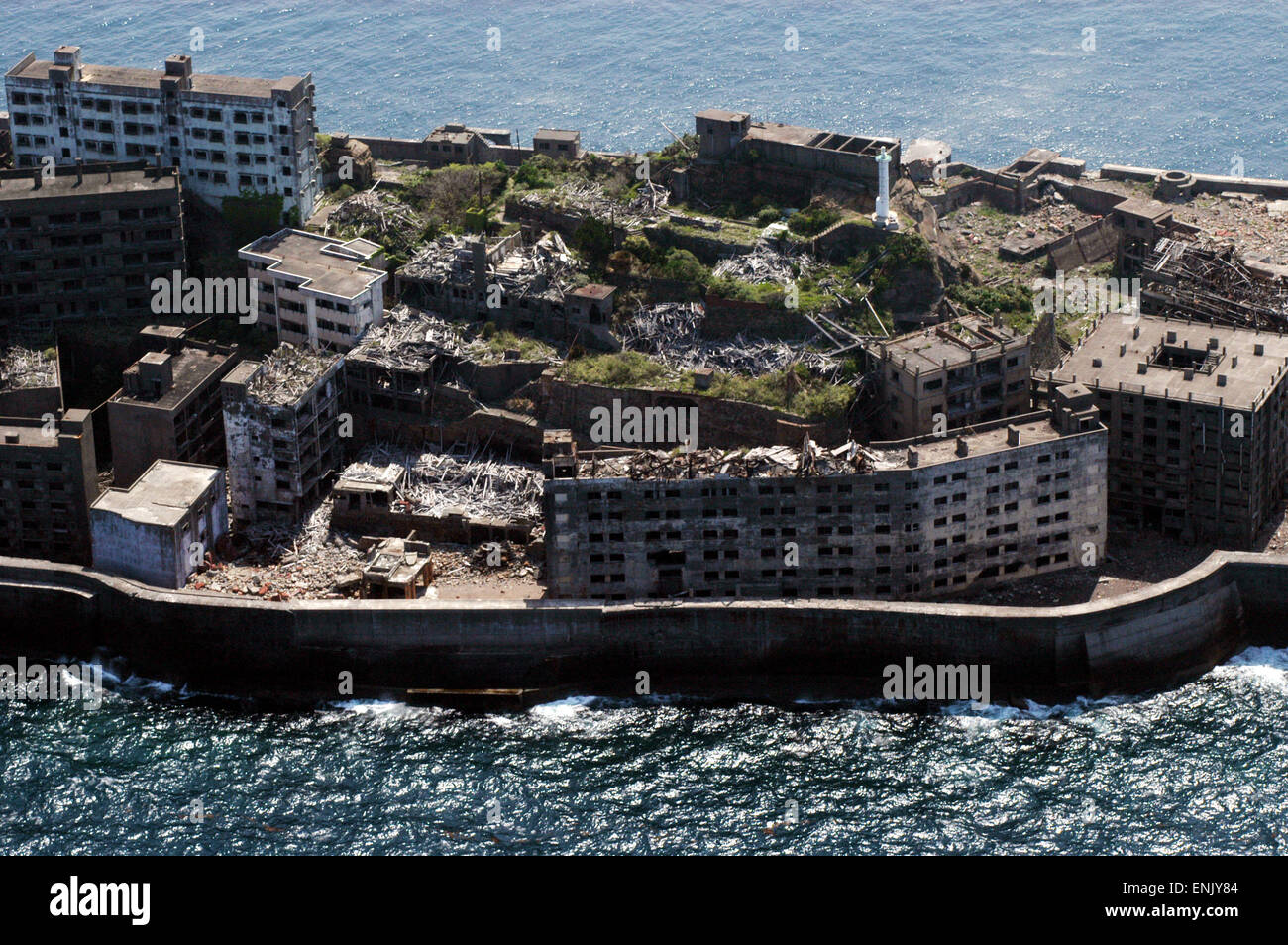 Hashima, Nagasaki, Japan. Also known as Gunkanjima (battleship Stock