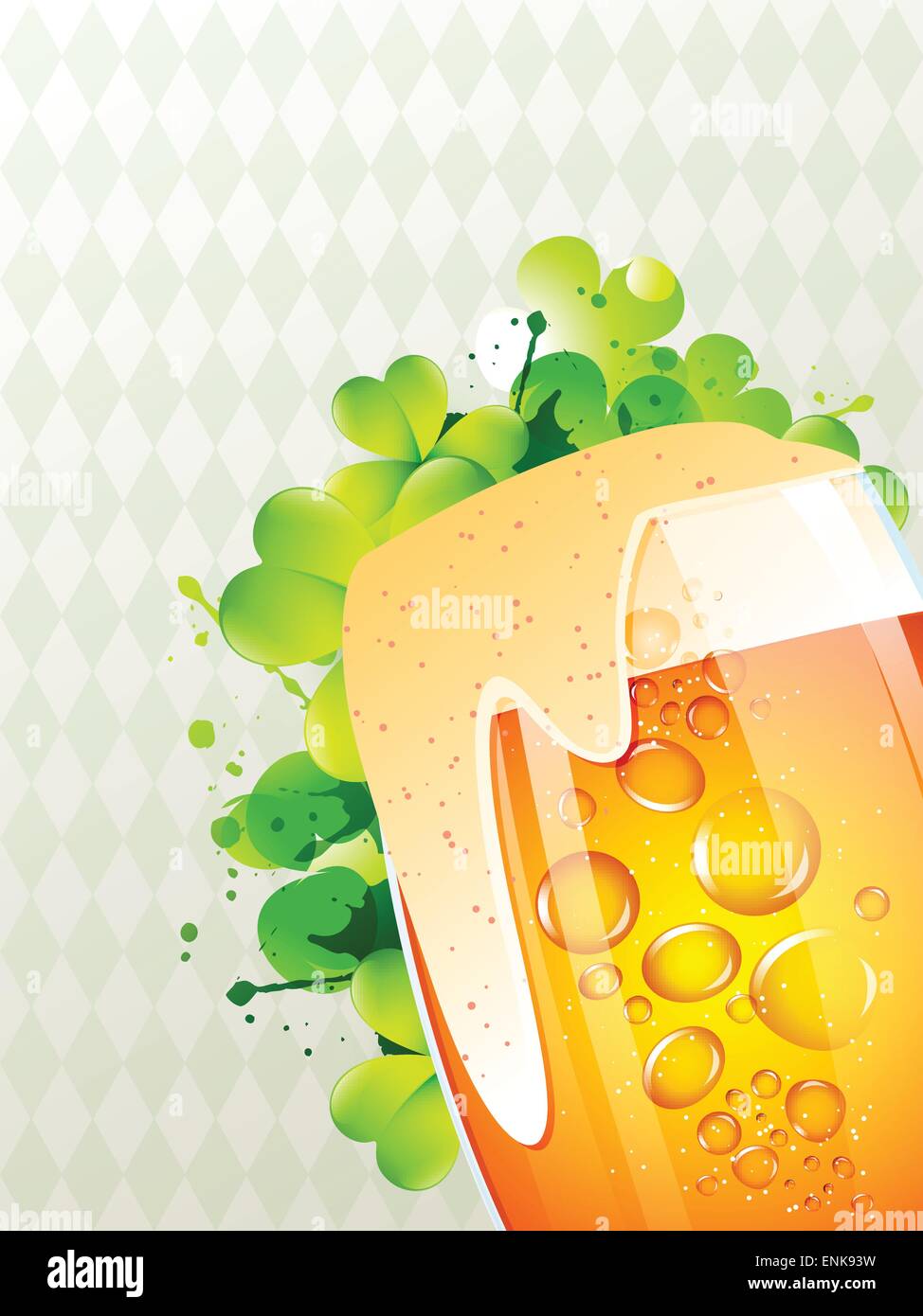 Beautiful Vector Saint Patrick S Day Design With Mug Of Beer Stock