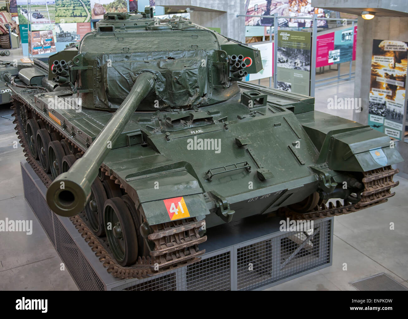 Centurion Mk3 Main Battle Tank at Tank Museum in Bovington, UK Stock Photo, Royalty Free Image