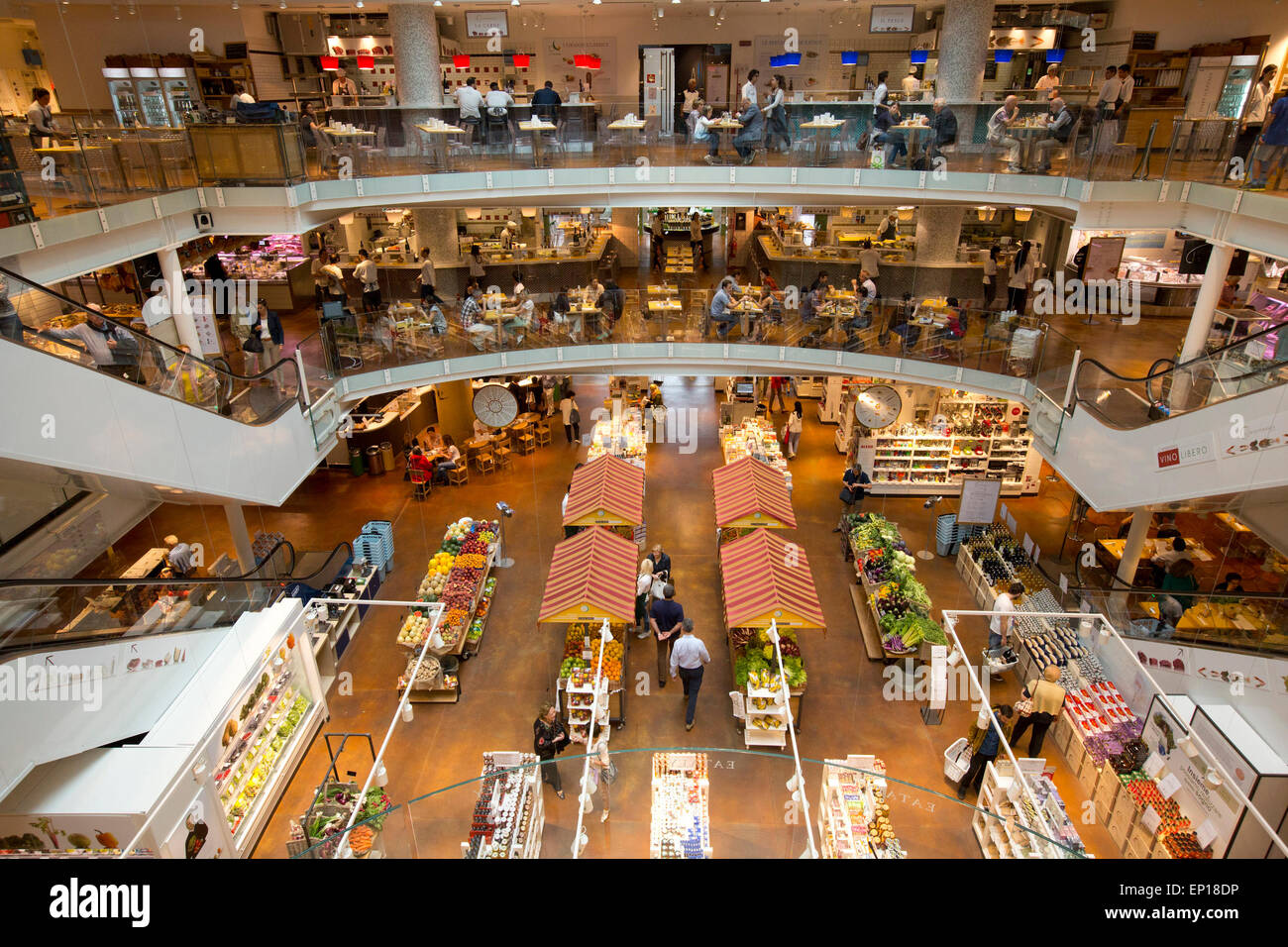 Eataly, big food store, Milan, Italy Stock Photo, Royalty Free Image