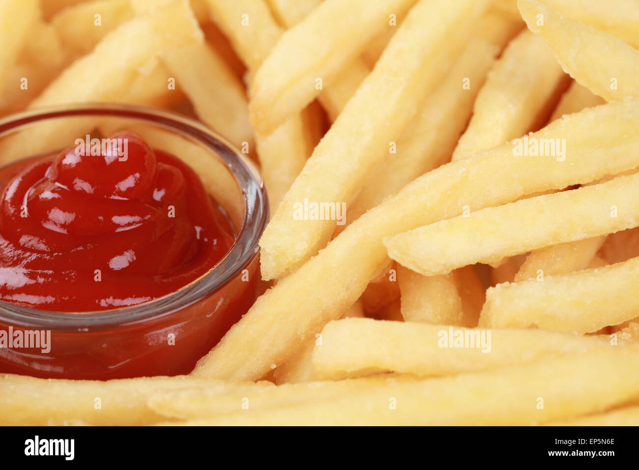 Pommes Und Ketchup Stock Photo Alamy