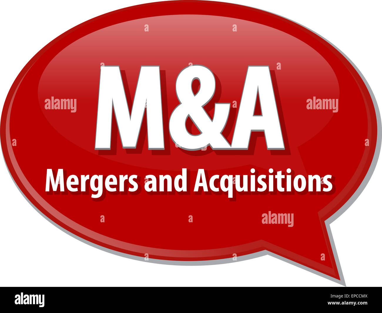 Word Speech Bubble Illustration Of Business Acronym Term M A Mergers