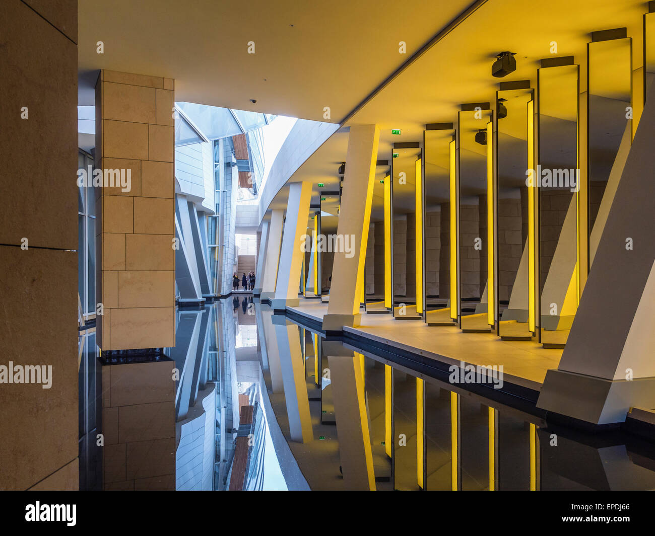 Foundation Louis Vuitton contemporary art gallery interior in Paris Stock Photo, Royalty Free ...