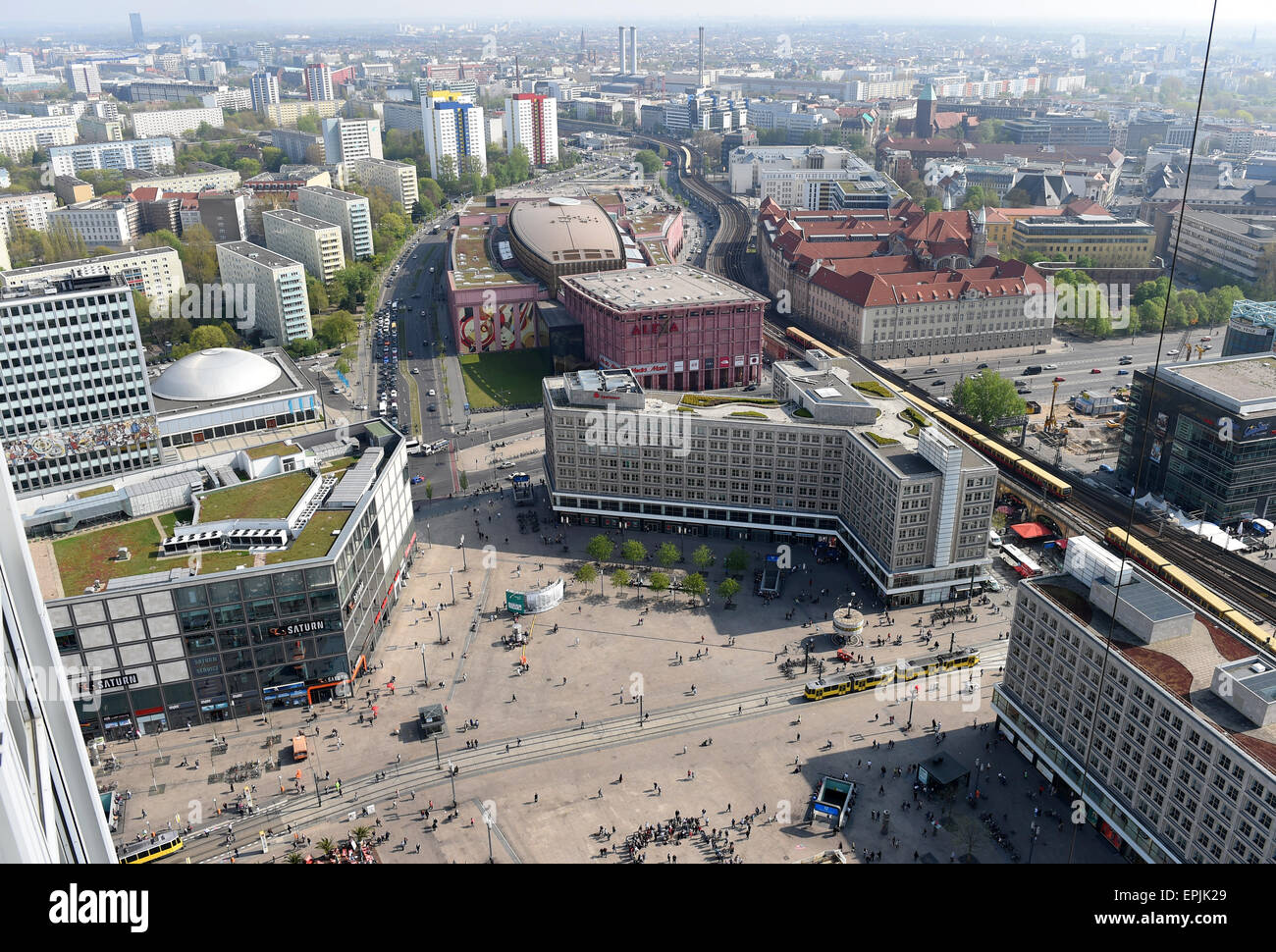 Old ddr buildings in berlin at alexanderplatz berlin mitte germany 24th apr 2015 the alexanderplatz with the office building