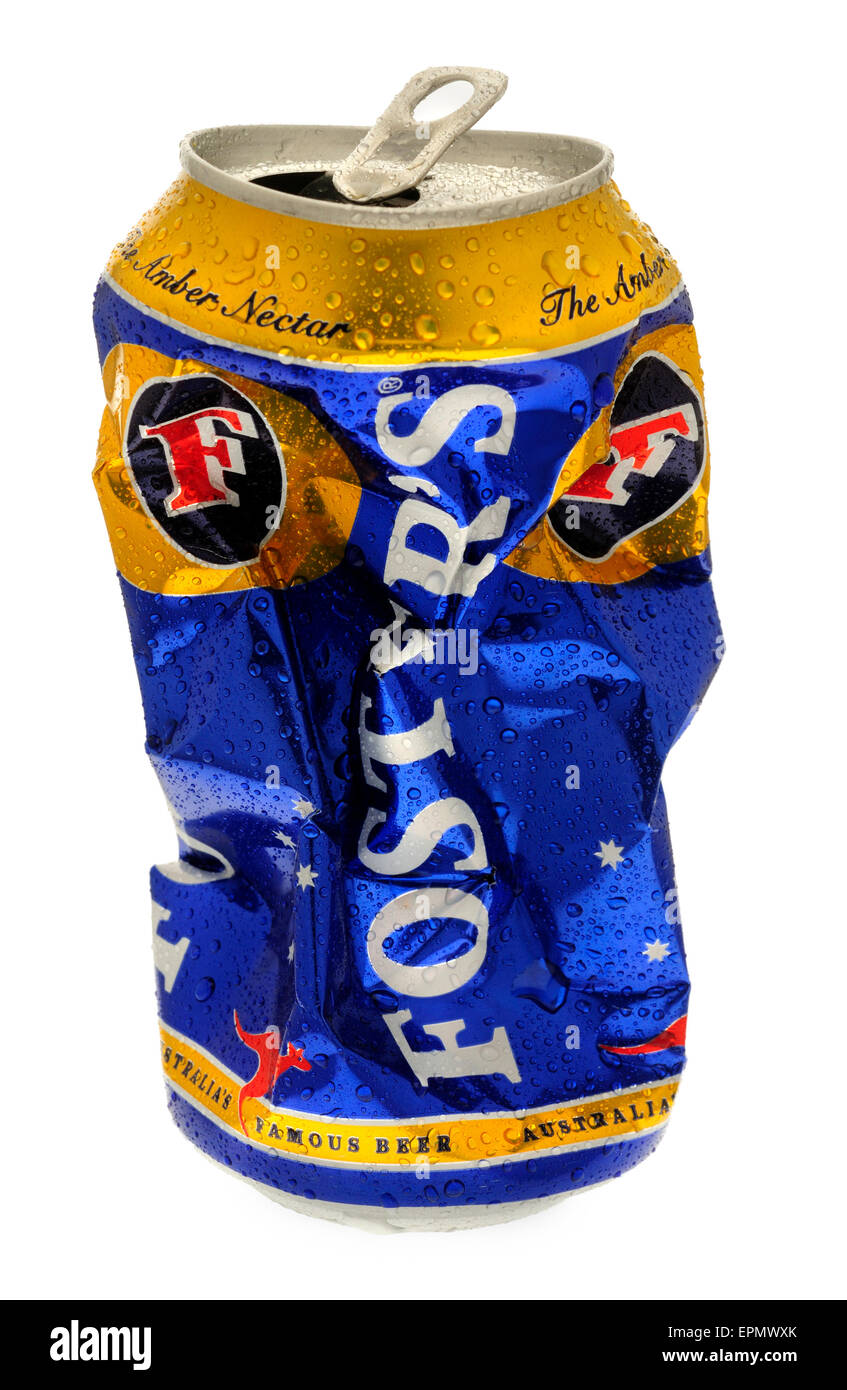 Crushed Can of Fosters Lager Stock Photo 82823291 Alamy